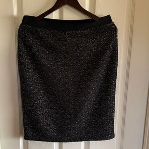 Sunny Leigh Black Textured Pencil Skirt
